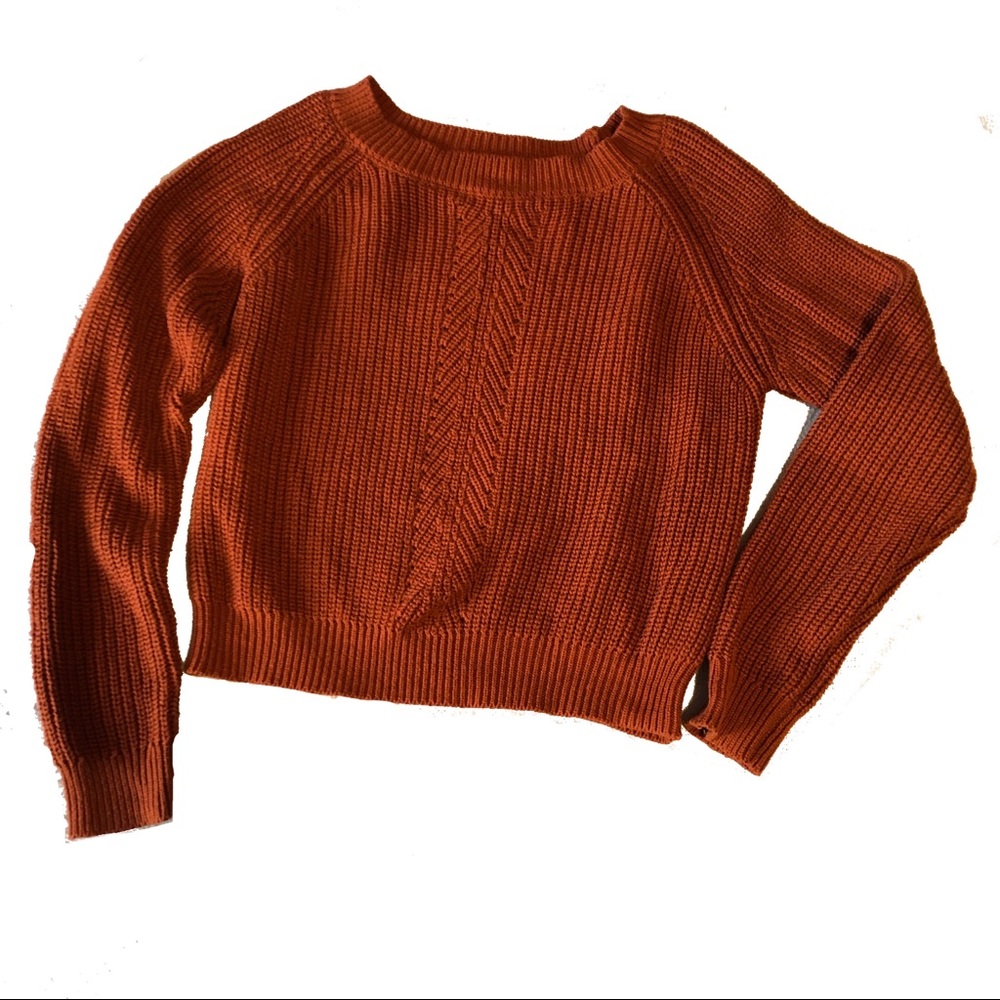 Burnt orange cropped sweater